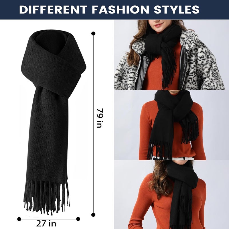 Premillow Women Winter Hat Beanie+Long Scarf+Touch Screen Gloves Set, Warm Clothes Set with Knit Fleece Lined for Women/Men Winter - Image 5